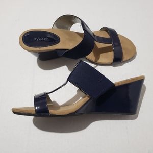 Style & Co 'Vern' Wedge Sandals  ▪︎ Navy Blue ▪︎ 7
